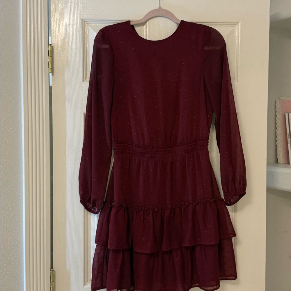 Express Burgundy Formal Dress
